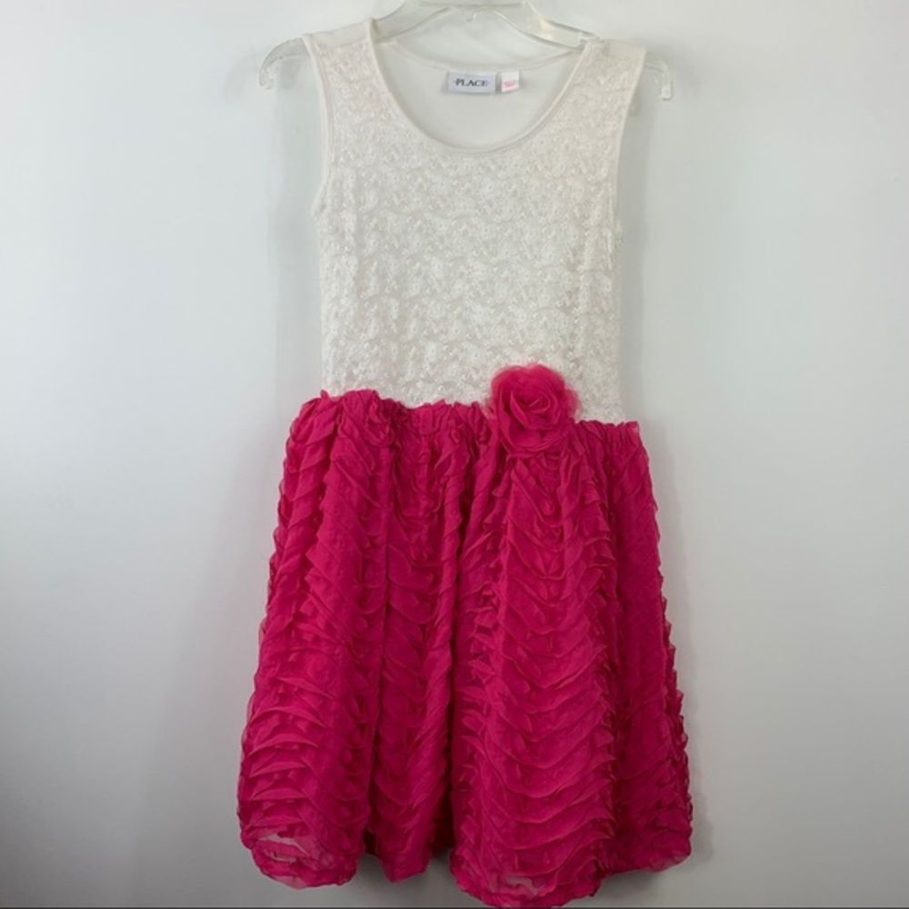 Place Pink & White Lace Dress‎